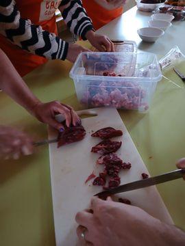 découpage de la viande